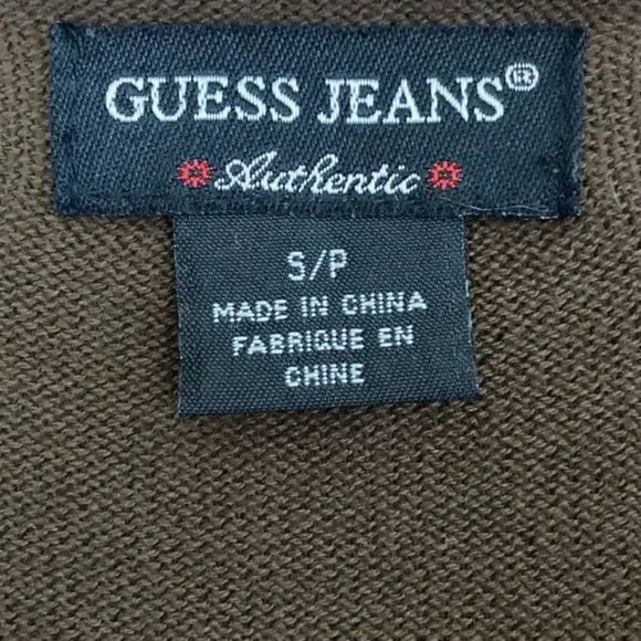 Guess Women's Cropped Brown Sequin Cardigan Size Small / Petite - Picture 6 of 8